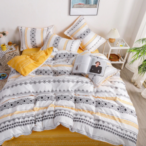 Simple Style King Size Quilt Cover Soft Skin-Friendly Oversized Four-Piece Bedding Comforter Bedding Sets
