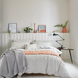 Grey Woven Spot Bedding Set – Single
