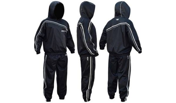 RDX Nylon Medium Sauna Sweat Suit - Black