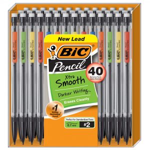 BIC Xtra Smooth No.2 Mechanical Pencil, Medium Point (0.7 mm) – Value Pack of 40 Pencils