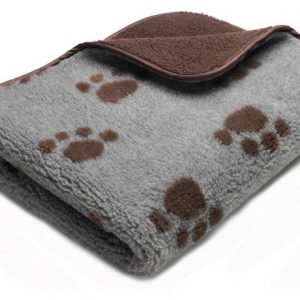Petface Fleece Sherpa Print Chocolate Pet Comforter