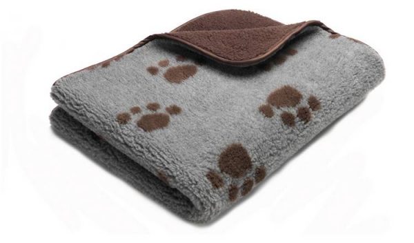 Petface Fleece Sherpa Print Chocolate Pet Comforter