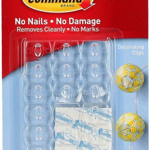 Command 17026CLR Decoration Clips for Christmas and Fairy Light – Clear
