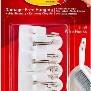 Command Small Wire Hooks, Value Pack of 9 Hooks and 12 Command Adhesive Strips