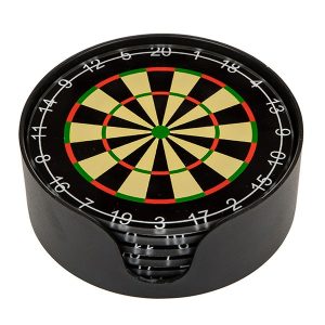 Fantastic Set of 6 Dartboard Glass Drink Coasters Darts New & Boxed