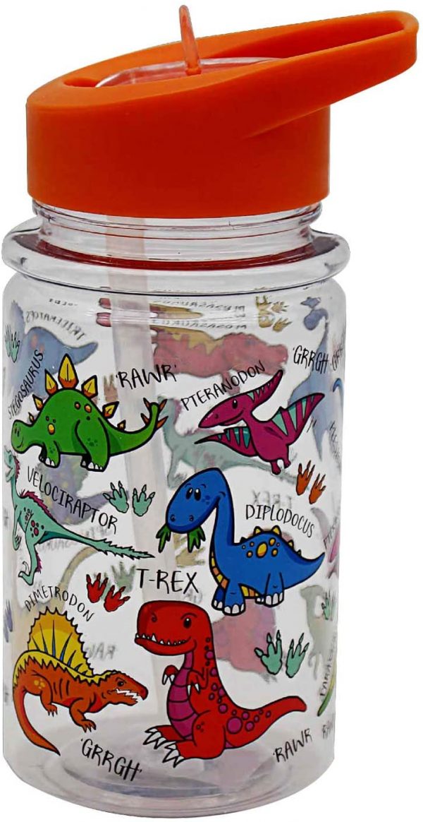 Lesser & Pavey Little Stars Dinosaur Drinking Bottle, Multicolour, Height 17cm