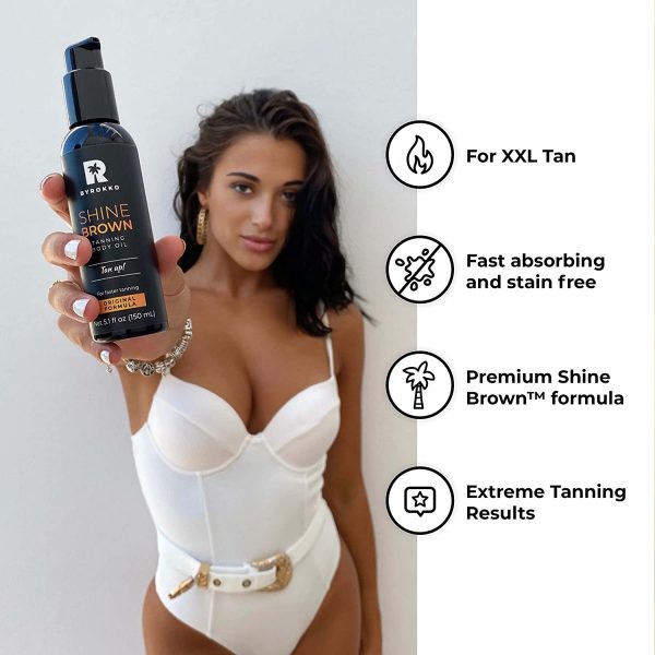 Byrokko Shine Brown FAST tanning accelerator oil for Sunbed & Outdoors - Image 2